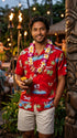 Santa's Hawaiian Christmas Vacation Men's Hawaiian Shirt