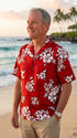 Pacific Legend Mens Shadow White Hibiscus Shirt