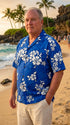 Pacific Legend Mens Shadow White Hibiscus Shirt