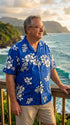 Pacific Legend Mens Shadow White Hibiscus Shirt