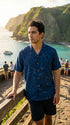 Paradise Found Men's Simple Bamboo Hawaiian Shirt