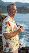 Paradise Found Men's Hibiscus Summer Hawaiian Shirt, made in Hawaii