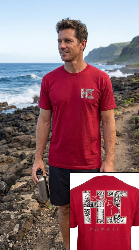 Tapa HI Block Screenprinted Hawaiian T-Shirt