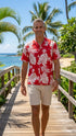 Tiare Monstera Leaf Men's Hawaiian Shirt