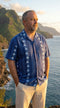 Pacific Legend Mens Traditional Hawaiian Lei Panel Shirt