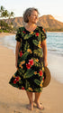 RJC Women's Tropical Summer Hibiscus Muumuu Dress