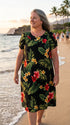 RJC Women's Tropical Summer Hibiscus Muumuu Dress