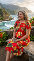 RJC Women's Tropical Summer Hibiscus Muumuu Dress