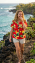 RJC Tropical Summer Hibiscus Women's Hawaiian Camp Shirt, view 6 of 9
