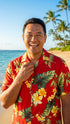 Tropical Summer Hibiscus Men's Hawaiian Shirt
