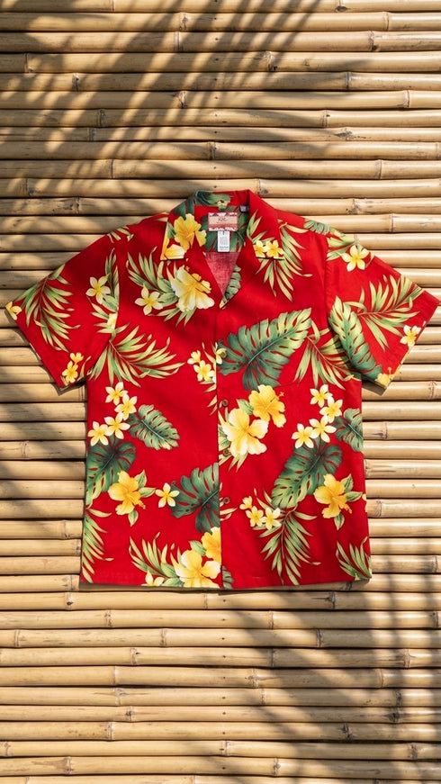 Tropical Summer Hibiscus Men's Hawaiian Shirt