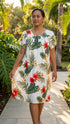 RJC Women's Tropical Summer Hibiscus Muumuu Dress