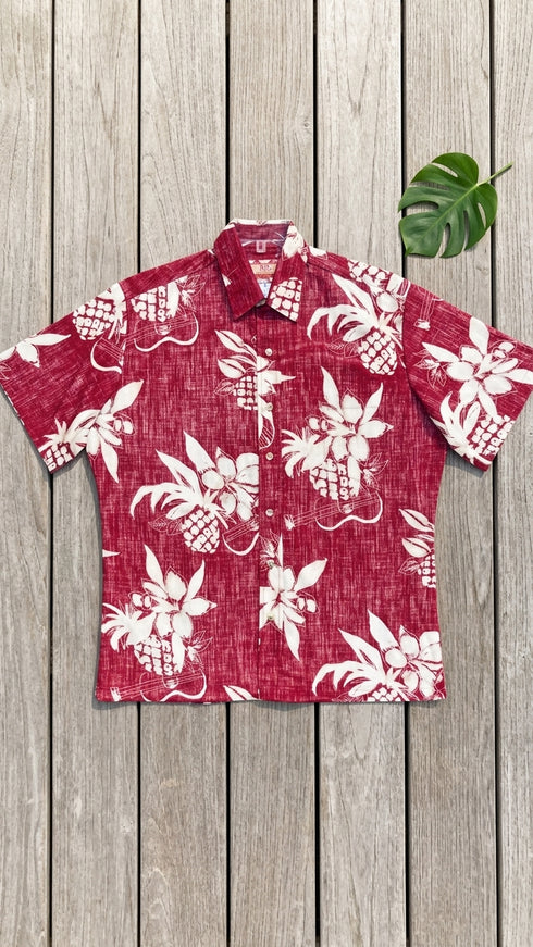 RJC Mens Ukulele Pineapple Reverse Shirt