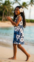 RJC Girl's White Hibiscus Fern Hawaiian Dress
