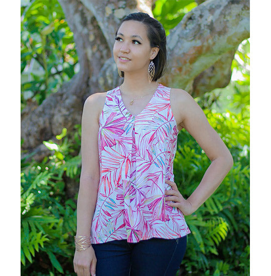 Womens Hawaiian aloha sleeveless shirts