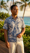 RJC Mens Woodcut Hawaiian II Reverse Shirt
