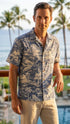 RJC Mens Woodcut Hawaiian II Reverse Shirt
