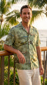 Aerial Island Dog Fight Mens Hawaiian Shirt