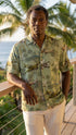 Aerial Island Dog Fight Mens Hawaiian Shirt