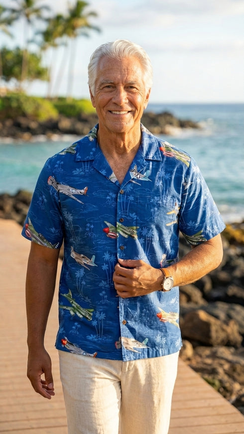 USA Airplane Men's Hawaiian Shirt
