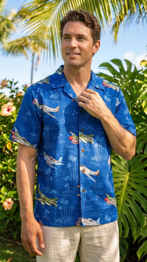 USA Airplane Men's Hawaiian Shirt