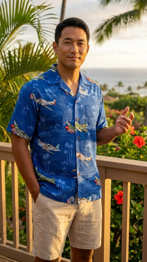 USA Airplane Men's Hawaiian Shirt