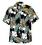 Pacific Legend Mens Tropical Plumeria Fern Leaf Shirt