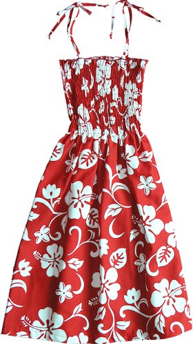 RJC Womens Classic Hibiscus Elastic Tube Top Sundress