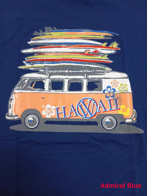 Volkswagen Bus Screenprinted Hawaiian T-Shirt