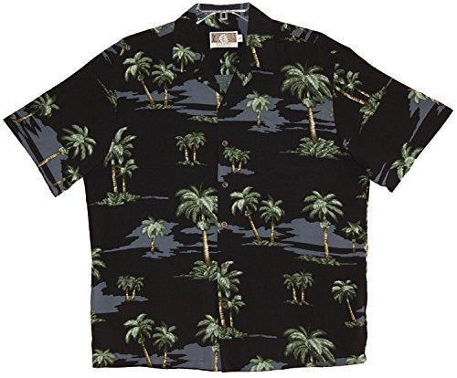 RJC Mens Tropical Trees Rayon Shirt