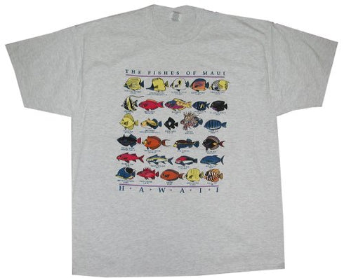 RJC Men's The Fishes of Maui Hawaiian Tshirt - Maui Imprint