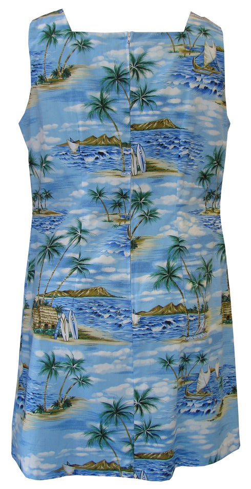 Polynesian Island Women's A-Line Hawaiian Short Tank Dress