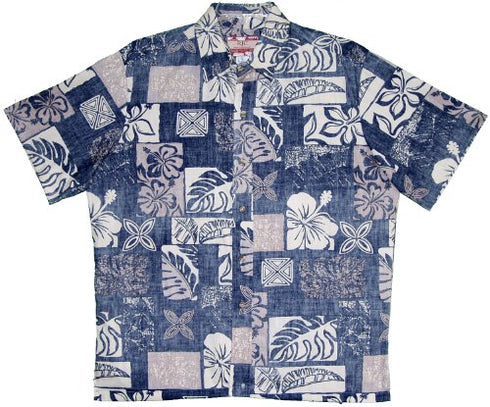 RJC Mens Bold Hawaiian Leaf Reverse Shirt