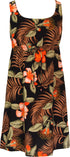 Pistil Flower Buds Women's Empire Tie Front Hawaiian Dress (Regular Fit)