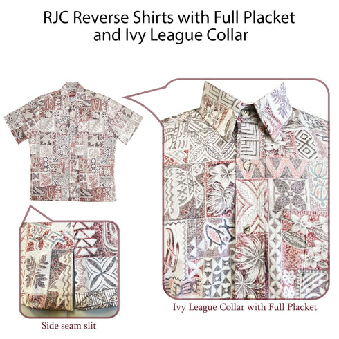 Magnificent Monstera - Reverse Print Hawaiian Cotton Mens Shirt