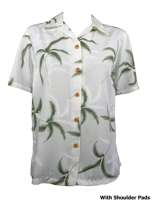 Hurricane Palm Women's Hawaiian Camp Shirt