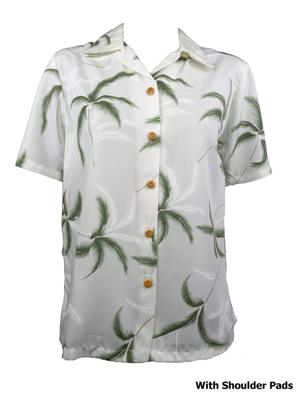 Hurricane Palm Women's Hawaiian Camp Shirt