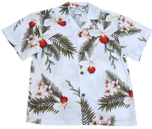 Two Palms Boy's Hawaiian Orchid Rayon Shirt