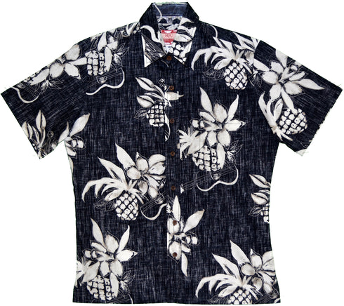 RJC Mens Ukulele Pineapple Reverse Shirt