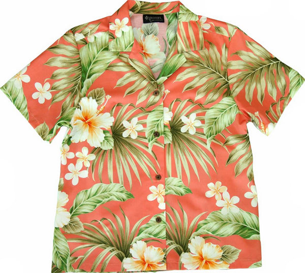 Full Bloom Women's Hawaiian Camp Shirt