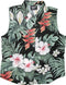 Robert J. Clancey Tropical Garden Women's Fitted Sleeveless Blouse in Black - XXL