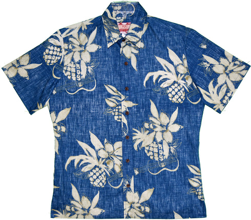 RJC Mens Ukulele Pineapple Reverse Shirt