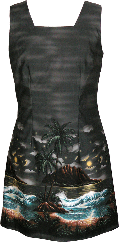 Moonlight Surf Women's A-Line Hawaiian Short Tank Dress