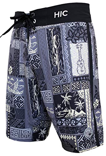 Hawaiian Island Creations (HIC) 21" Silver Channel 8 Way Stretch Boardshorts