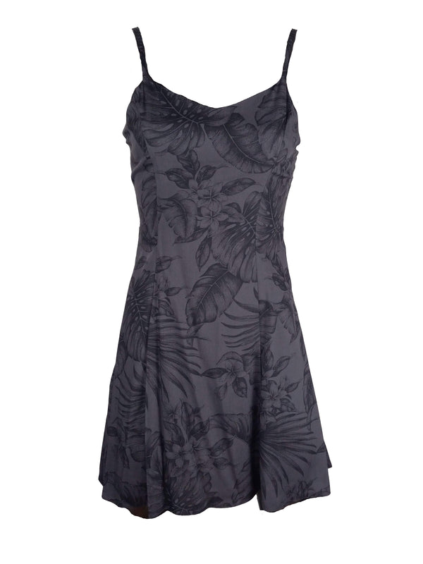 Midnight Garden Women's Princess Seam Flared Hawaiian Dress (Petite Size)