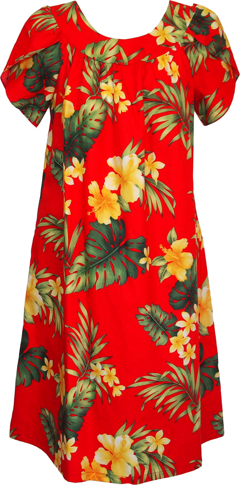RJC Women's Tropical Summer Hibiscus Muumuu Dress