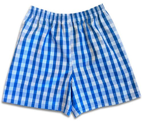 Pineapple Juice Mens Palaka Plaid Elastic Waistband Vintage Shorts