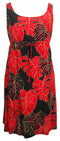 Monstera Leaf Women's Empire Tie Front Hawaiian Dress (Regular Fit)