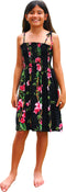 Plumeria Bamboo Panel Girl's Hawaiian Smocked Dress