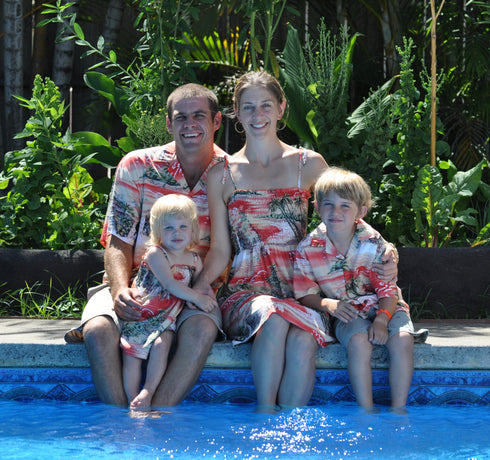 Paradise Island Surf Girl's Hawaiian Smocked Dress